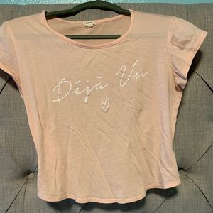 Garage Short Sleeve Pink “Déjà Vu” Shirt Size S